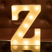 Focux Led Letter Lights Alphabet Light Up Sign For Night Light Home Party Birthday Wedding Bar Decoration (Z)