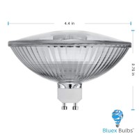 Bluex Bulbs 4 Pack 75R111/Gu10/Fl - 75 Watt Halogen R111 Reflector 120V- Gu10 Base (Twist & Lock) Glass Cover - 75W Flood Light Bulb Halogen Bulb - Landscape, Downlights, Recessed, Track Lighting