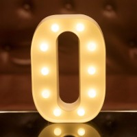 Focux Led Letter Lights Alphabet Light Up Sign For Night Light Home Party Birthday Wedding Bar Decoration (O)