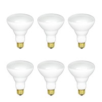 Br30 Incandescent Flood Light Bulb, 65W, 2700K Soft White, 580 Lumens, E26 Medium Base, 130V, (6 Pack)