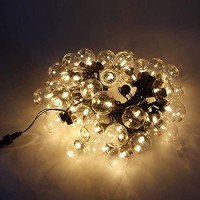 G40 Globe Solar String Lights, Zhongxin 38.6Ft Outdoor String Lights Waterproof With 50 Warm White Led Plastic Bulbs, Great For Home Patio Garden Backyard Gazebo Christmas Wedding Party D�Cor Ͽ