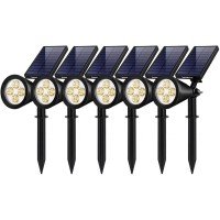 Innogear Solar Lights For Outside, Solar Lights Outdoor Waterproof Solar Garden Yard Spot Lights Spotlight Pathway Landscape Lighting Wall Light Auto On/Off, Pack Of 6 (Warm White)