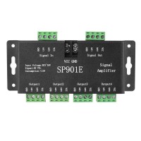 Btf-Lighting Sp901E Led Pixel Ws2812B Ws2811 Spi Signal Amplifier Repeater For Ws2813 Sk6812 Ws2815 Ws2801 Sk9822 Etc All The Rgb Addressable Led Strip And Dream Color Programmable Led Matrix Panel