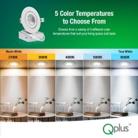 Qplus 4Inch Eyeball Gimbal Led Recessed Light With Junction Box, Ultra Thin Dimmable Swivel Adjustable Downlight, Canless Ceiling Light 10 Watts, 750Lm, Etl Listed (3000K Warm White, 16 Pack)