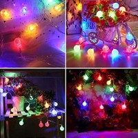 Color Changing Globe String Lights Usb Plug, 16.4 Ft 50 Leds Crystal Bubble Ball Fairy Lights With Remote Control Timer Ambient Lighting For Girls Bedroom Home Xmas Halloween Party Decor (16 Colors)