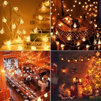 Color Changing Globe String Lights Usb Plug, 16.4 Ft 50 Leds Crystal Bubble Ball Fairy Lights With Remote Control Timer Ambient Lighting For Girls Bedroom Home Xmas Halloween Party Decor (16 Colors)