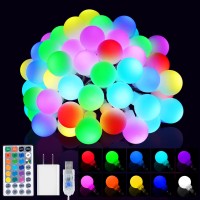 Omika 18 Colors Globe Room Lights, 165Ft 50Led String Lights Bedroom Usb Plug In, Indoor String Lights Hanging For Classroom Decor Christmas Easter Camping Dorm Tapestry Birthday Garden Patio Party