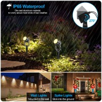 Aloveco Landscape Lighting 1800Lm 12V Low Voltage Landscape Lights Kit With Transformer And 69Ft Cable Ip65 Waterproof Led Uplighting Outdoor Spotlights For Yard House Tree Garden 6 Pack Warm White