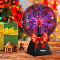 Plasma Ball, 8 Inch Plasma Lamp, Touch & Sound Sensitive Plasma Globe - Theefun Electric Ball, Nebula Thunder Lightning Toys For Parties, Home, Kids, Bedroom, Prop, Decoration, Christmas Gifts