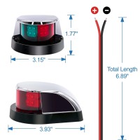 Obcursco Boat Navigation Lights, Marine Led Navigation Light, Boat Led Bow Light. Ideal For Pontoon, Skiff, And Small Boat