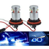 ICBEAMER Fit BMW Angel Eye Halo Ring E92 H8 H11 High Power LED 10000K White Replacement Blue Light Bulbs Pack of 2 pcs