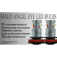 ICBEAMER Fit BMW Angel Eye Halo Ring E92 H8 H11 High Power LED 10000K White Replacement Blue Light Bulbs Pack of 2 pcs