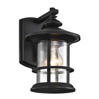 Micsiu Outdoor Wall Light Fixture Exterior Wall Mount Lantern Waterproof Vintage Wall Sconce With Clear Seedy Glass For Front Porch, Patio, Backyard (Textured Black,1 Pack)