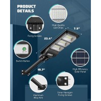 Lovus 1200W Solar Led Street Light, 60000Lm Solar Security Flood Light Outdoor With Motion Sensor And Dusk To Dawn For Parking Lot, Ip65 Waterproof, Wall Or Pole Mount, St60-039