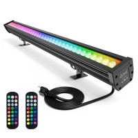 Atcd 144W Led Wall Washer Light Rgbw+5000K Dimmable Linear Wall Wash Light Bar With Re Remote, 120V-277Vac, 40