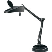 Architectstyle magnifier lamp features a 3diopter glass lens that magnifies items by 175 percent to give you an upclose and enhanced view of your items Tall adjustable design offers a maximum height of 3112 and the threepoint arm with tension springs prov