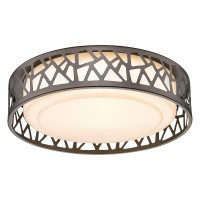 Vicnie Flush Mount Ceiling Light 12 Inch 15W Led Dimmable Lighting Fixture 3000K Warm White Oil Rubbed Bronze Fihished Etl L