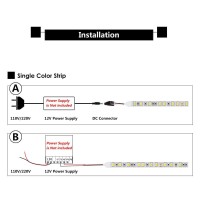 Inextstation 12V Led Light Strip Non-Waterproof Ice Blue Led Strip Lights 16.4Ft/5M Cuttable 600 Smd 2835 Led Tape Flexible Led Lights For Bedroom Outdoor Indoor Decor(Power Adapter Not Included)