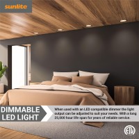 Sunlite 80124 Led Par16 Long Neck Recessed Spotlight Bulb, 7 Watt, (75W Halogen Replacement), 500 Lumens, Medium (E26) Base, Dimmable, Etl Listed, 1 Pack 2700K Warm White