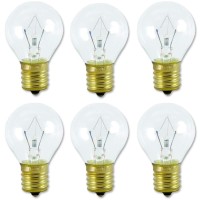 Lava Lamp 25 Watt E17 Intermediate Base 6 Pack Replacement Bulbs For 14.5-Inch Lava Lamps, 120 Volt S11 Bulbs