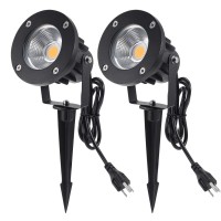 Lcared Led Landscape Light High Power 18W ,120V Ac ,Warm White Waterproof Landscape Spotlights For Yard,Patio,Lawn, Wall, Flood,Driveway (2 Packs)