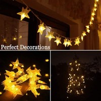 Semilits Outdoor Solar String Lights 30Ft 50Led Star Fairy String Lights For Room Decor Garden Christmas Decorative House Lights(Warm White)