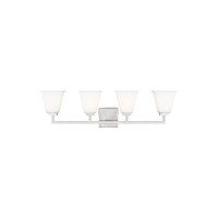 Sea Gull Lighting 4413704-962 Ellis Harper Four Light Bath Vanity Style Fixture, Brushed Nickel