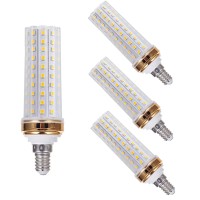 Edearkar E12 Led Light Bulbs 20W Candelabra Led Bulbs 180 Watt Equivalent - 88 Leds 2835 Smd 1800Lm Warm White 3000K Decorative Candle Base E12 Led Chandelier Bulbs, 20W,Ac85-265V,Pack Of 4