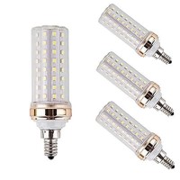 Edearkar E12 Led Light Bulbs 20W Candelabra Led Bulbs 180 Watt Equivalent - 88 Leds 2835 Smd 1800Lm Warm White 3000K Decorative Candle Base E12 Led Chandelier Bulbs, 20W,Ac85-265V,Pack Of 4