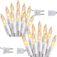 Brizled Christmas Lights, 600 Count 139.2Ft Incandescent Mini Christmas Lights, Connectable 120V Ul Certified Christmas Tree Lights For Xmas Wedding Bedroom Porch Decor, White Wire, Warm White