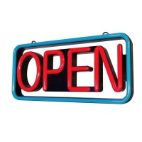 Brittech 21 X 10 Ultra Bright Led Neon Open Sign Remote Controlled Get Your Business Seen Day Or Night21 X 10 Blue