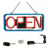 Brittech 21 X 10 Ultra Bright Led Neon Open Sign Remote Controlled Get Your Business Seen Day Or Night21 X 10 Blue