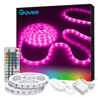 Govee Led Strip Lights, 32.8Ft Rgb Led Lights With Remote Control, 20 Colors And Diy Mode Color Changing Led Lights, Easy Installation Light Strip For Bedroom, Ceiling, Kitchen (2X16.4Ft)