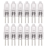 G4 Halogen Light Bulb , T3 Jc Type Clear 20W 12V Ac/Dc Bi-Pin Bulb For Landscape Lighting,Accent Lights, Track Lighting,Under Cabinet Puck Light, Chandeliers,360Beam Angle/Warm White,12Packs