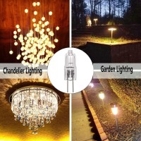 G4 Halogen Light Bulb , T3 Jc Type Clear 20W 12V Ac/Dc Bi-Pin Bulb For Landscape Lighting,Accent Lights, Track Lighting,Under Cabinet Puck Light, Chandeliers,360Beam Angle/Warm White,12Packs