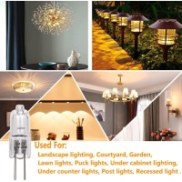 G4 Halogen Light Bulb , T3 Jc Type Clear 20W 12V Ac/Dc Bi-Pin Bulb For Landscape Lighting,Accent Lights, Track Lighting,Under Cabinet Puck Light, Chandeliers,360Beam Angle/Warm White,12Packs