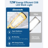 Dewenwils Led Work Light Underhood Work Light 15 Feet 1200Lm Trouble Light With Cord Strong Magnet Swivel Hook Handheld