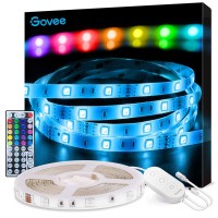 Govee Led Strip Lights, 16.4Ft Rgb Led Lights With Remote Control, 20 Colors And Diy Mode Color Changing Led Lights, Easy Installation Light Strip For Bedroom, Ceiling, Kitchen