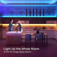 Govee Led Strip Lights, 16.4Ft Rgb Led Lights With Remote Control, 20 Colors And Diy Mode Color Changing Led Lights, Easy Installation Light Strip For Bedroom, Ceiling, Kitchen