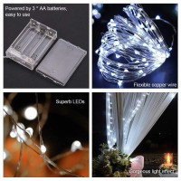 Ariceleo Led Fairy Lights Battery Operated 1 Pack Mini Battery Powered Copper Wire Starry Fairy Lights For Bedroom Christmas