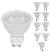 Dewenwils Gu10 Led Bulb, Dimmable, 500Lm 5000K Daylight Track Lighting Bulb, 7W(50W Halogen Equivalent) Led Bulbs For Kitchen, Living Room, Bathroom, Bedroom, Ul Listed, 10 Pack