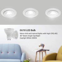 Dewenwils Gu10 Led Bulb, Dimmable, 500Lm 5000K Daylight Track Lighting Bulb, 7W(50W Halogen Equivalent) Led Bulbs For Kitchen, Living Room, Bathroom, Bedroom, Ul Listed, 10 Pack