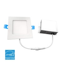 Euri Lighting Dlc6Sq-2040E Ultra-Slim Downlight, 6 Inch Square, Bright White