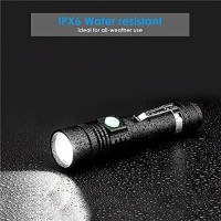 Rechargeable Flashlight, Led Tactical Flashlight, 2000 Lumens Super Bright Pocket-Sized T6 Led Torch With Clip, Ipx6 Water Resistant, 4 Modes For Camping Hiking Emergency (2 Pack)