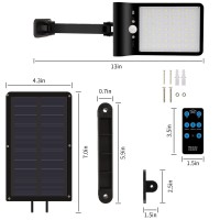 Aqonsie Solar Lights Outdoor With Remote, 56Led 180