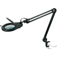 Magnifying lamp features a 3diopter 5 glass lens that magnifies items by 175 percent to give you a closer look at your items The long adjustable arm provides a 37 reach to easily observe large or small items Fullspectrum 22watt bulb delivers a glarefree n