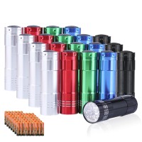 Yicosam 20 Pack Led Mini Flashlights, Super Bright Flashlight With Lanyard 60 Aaa Batteries, Torch Light For Kids Night Reading Blackout Camping Hiking Bbq Riding