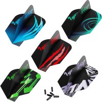 Ignatgames Dart Flights And Accessories - Sets Of 30 Different Shape Darts Flights And 6 Flights Protectors, Darts Accessories Kit