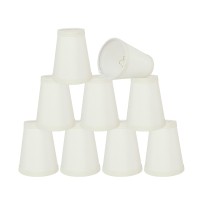 Aspen Creative 326669 Small Hardback Empire Shape Chandelier Set 9 Pack Transitional Design In White 4 Bottom Width 2 12