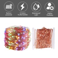 Ariceleo Led Fairy Lights Battery Operated 2 Packs Mini Battery Powered Copper Wire Starry Fairy Lights For Bedroom Christmas